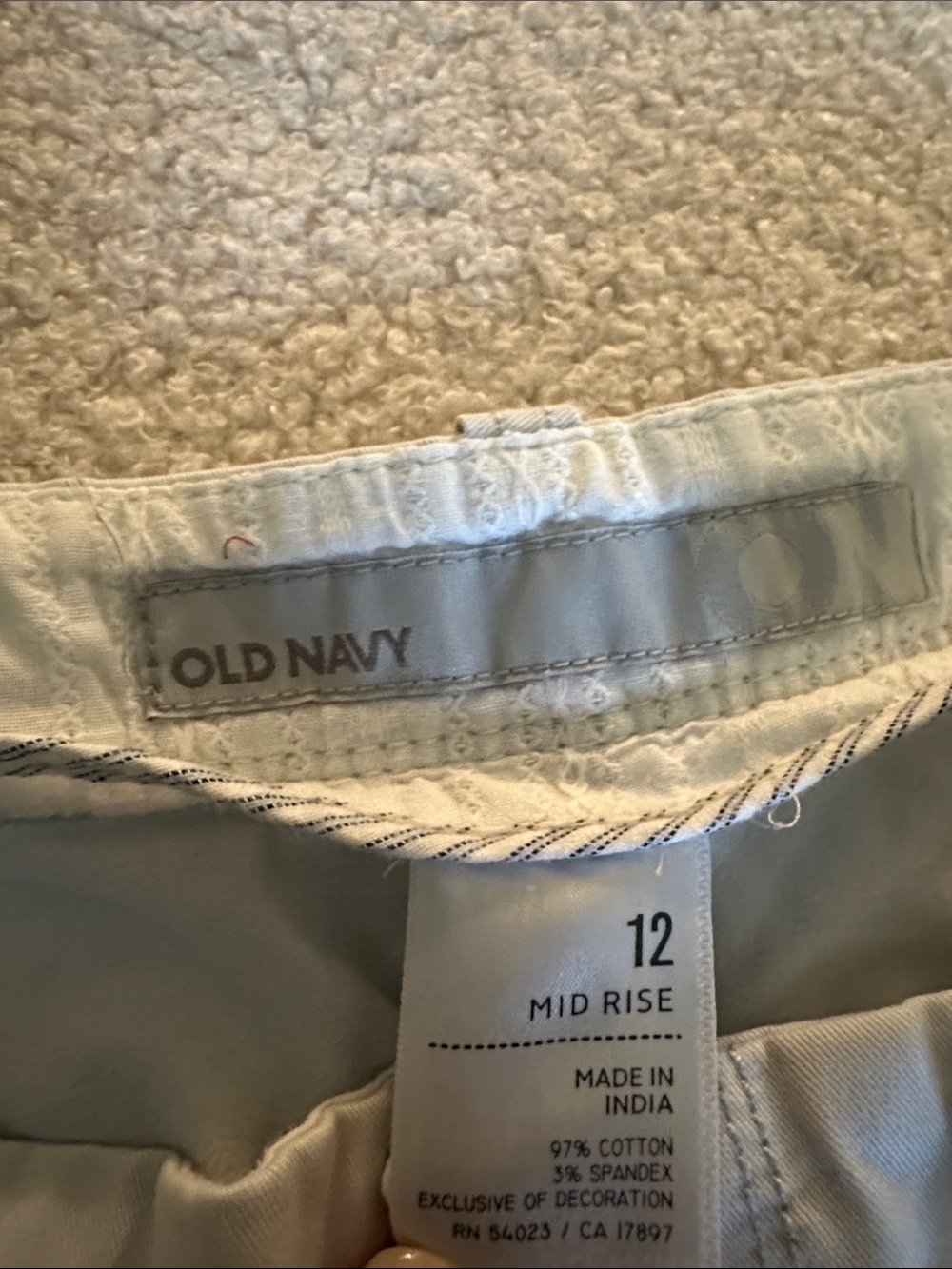 Old Navy Pale Blue Women's Cotton Blend Shorts - Picture 2 of 5